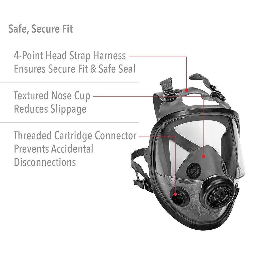 Honeywell North 5400 Series Full Face Respirator Mask Dual Connector Fit M/L - POWER FIT SHOP — Powering Preparedness, Health & Home