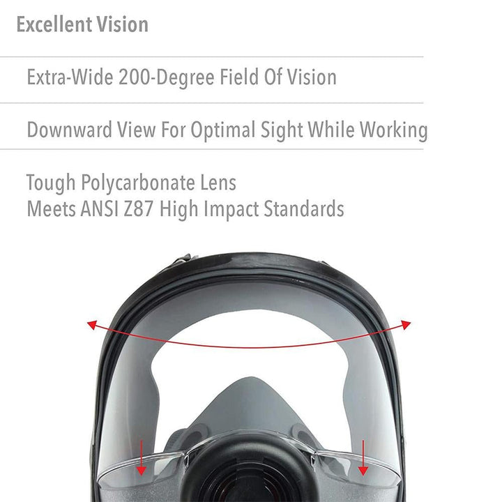 Honeywell North 5400 Series Full Face Respirator Mask Dual Connector Fit M/L - POWER FIT SHOP — Powering Preparedness, Health &amp; Home