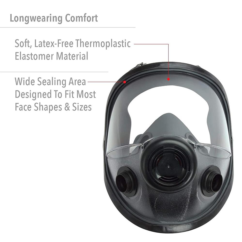 Honeywell North 5400 Series Full Face Respirator Mask Dual Connector Fit M/L - POWER FIT SHOP — Powering Preparedness, Health &amp; Home