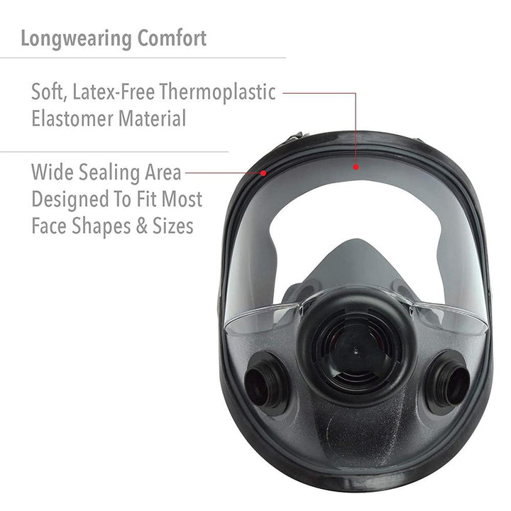Honeywell North 5400 Series Full Face Respirator Mask Dual Connector Fit M/L - POWER FIT SHOP — Powering Preparedness, Health &amp; Home