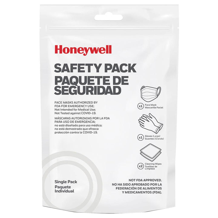 Howard Leight Safety first aid PPE kit with face mask, gloves, and cleansing wipes in a Chattanooga set.