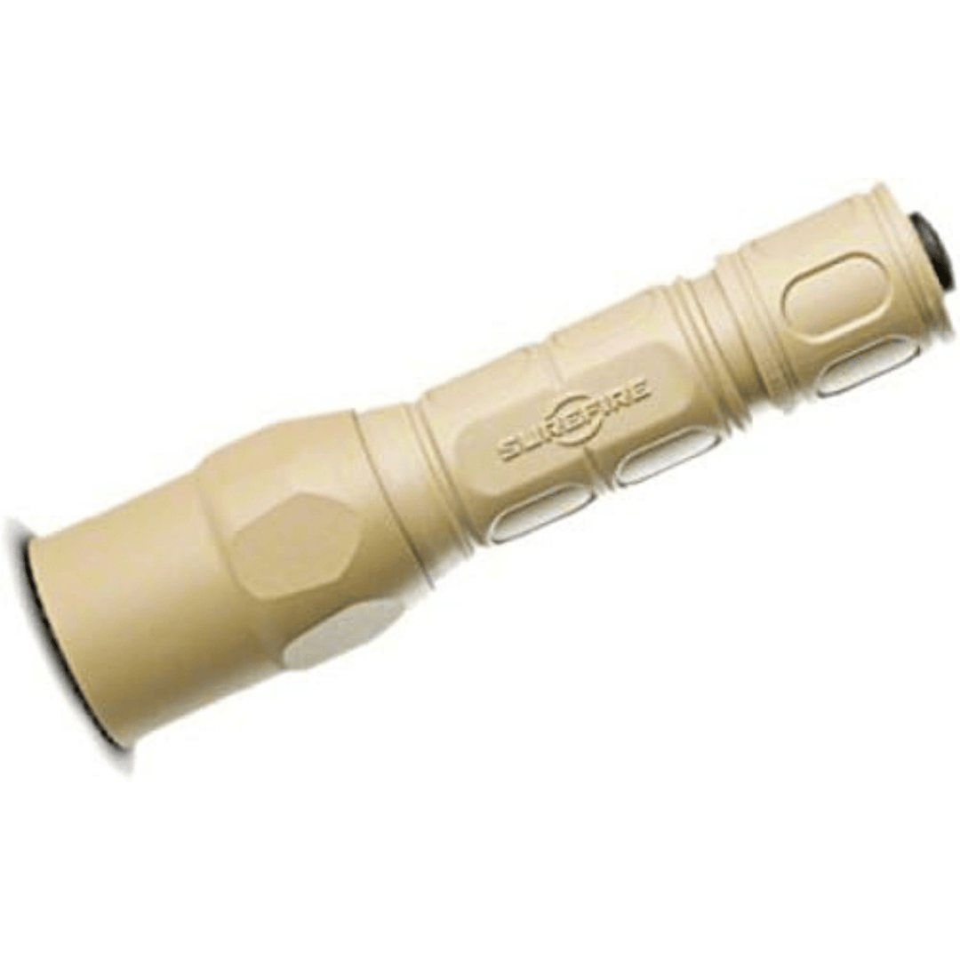 Chattanooga SF G2X Pro 15/600 Lumen LED flashlight with polymer aluminum body and click switch in tan color