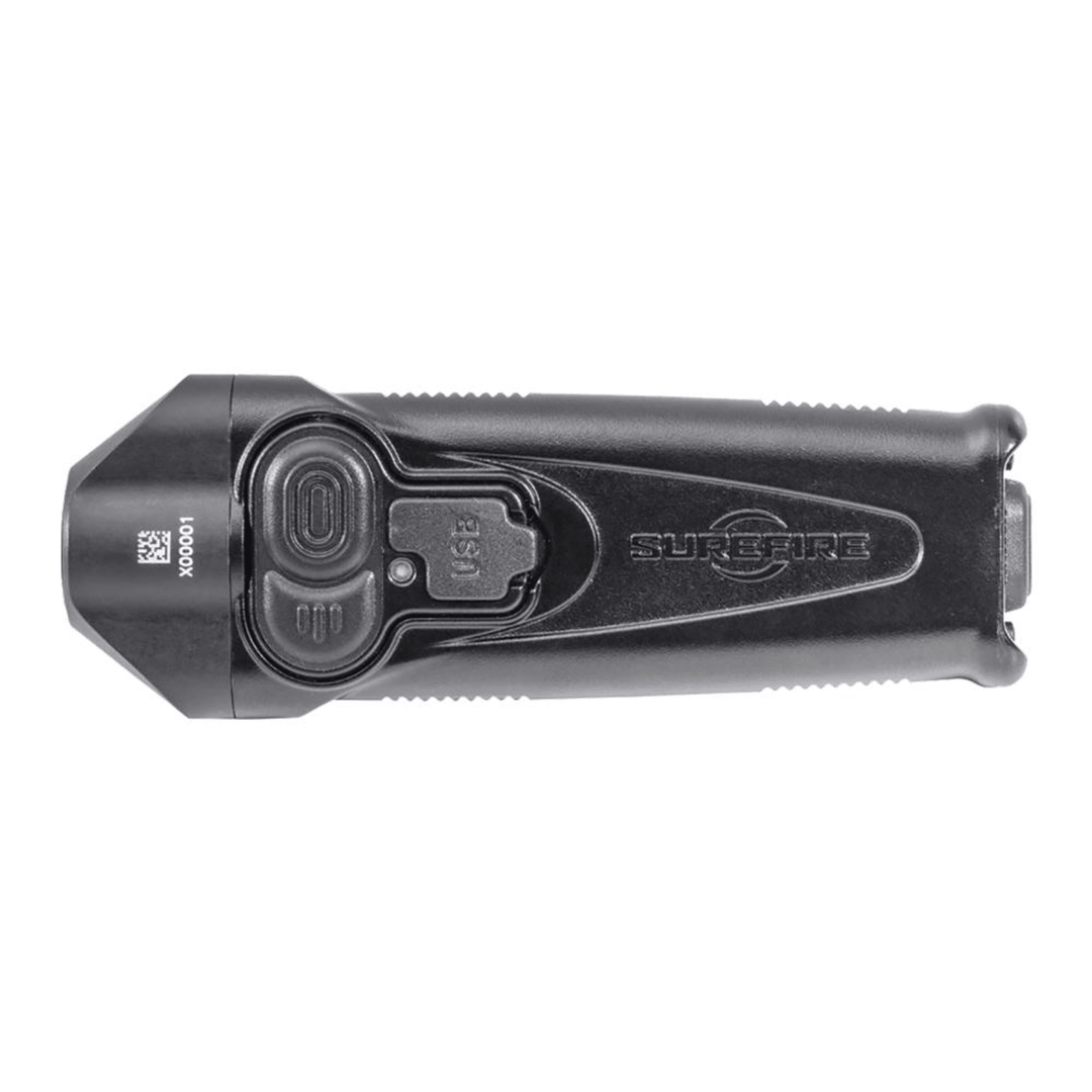 Chattanooga SF Stiletto rechargeable pocket LED flashlight emitting 650 lumens in black, compact and multi-output for portable use