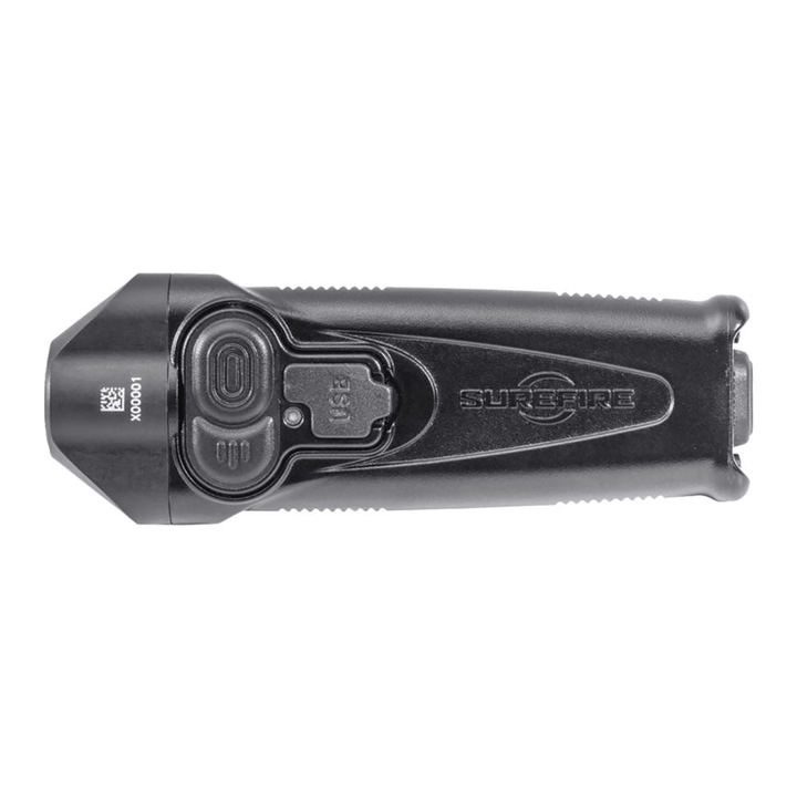 Chattanooga SF Stiletto rechargeable pocket LED flashlight emitting 650 lumens in black, compact and multi-output for portable use