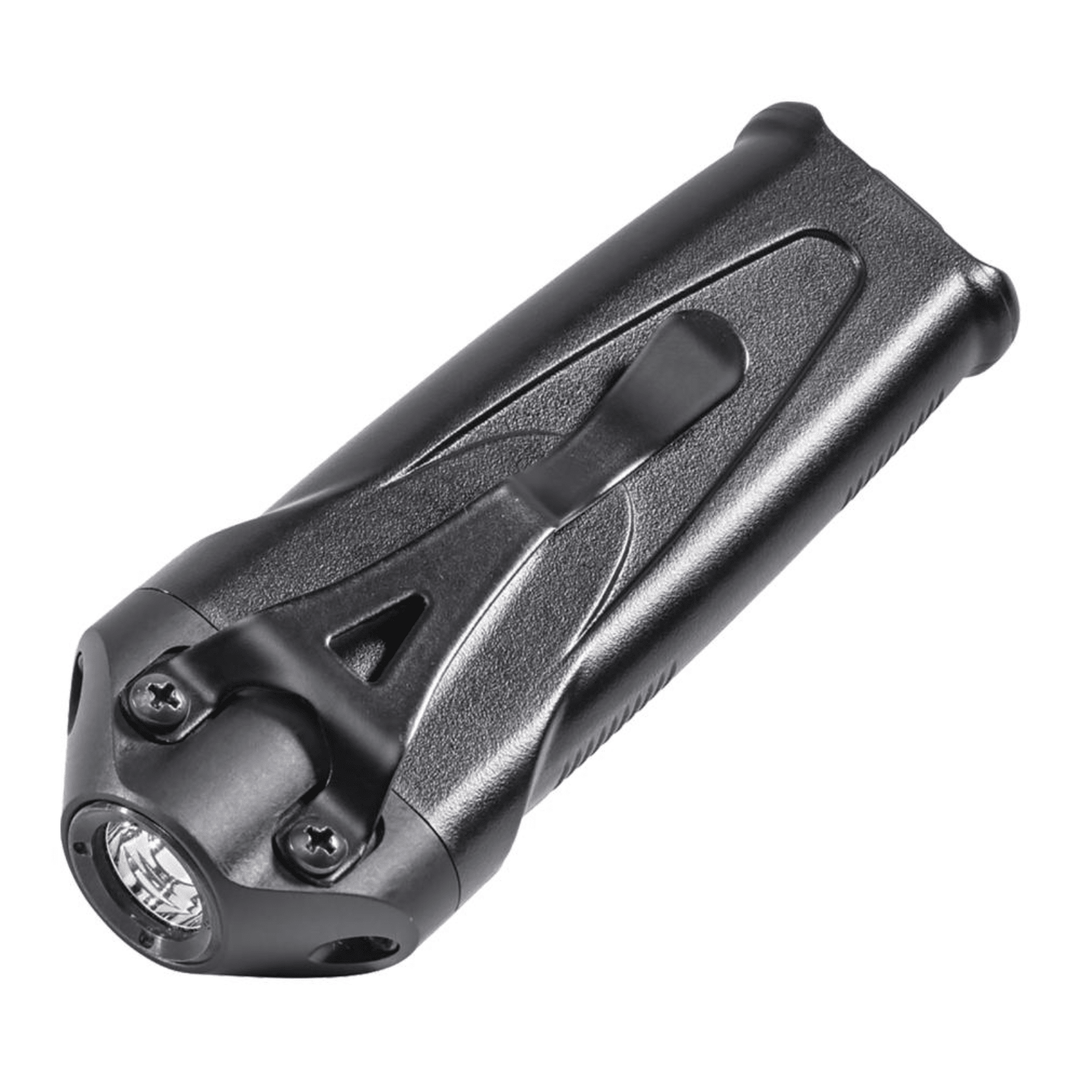 Black SF Stiletto Rechargeable Pocket LED Flashlight by Chattanooga with 650 Lumens, compact and multi-output design.