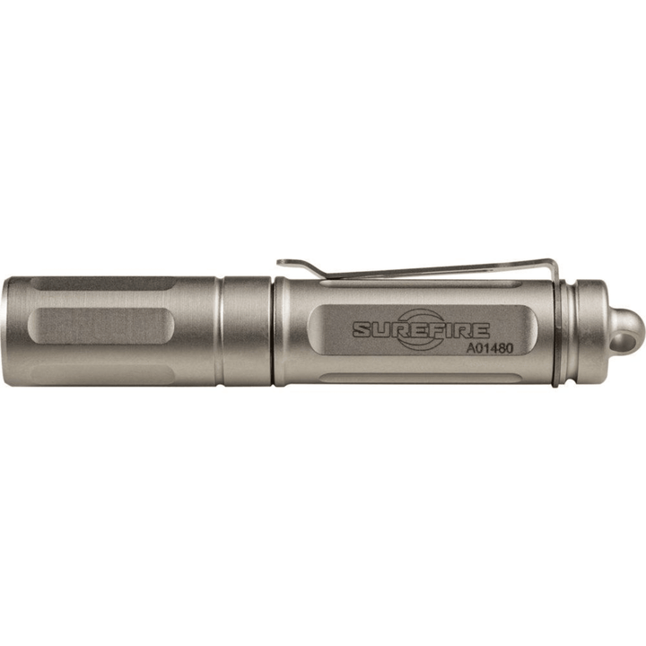 Chattanooga SF Titan-B compact keychain flashlight in silver with 300 lumens, small portable LED light for everyday use.