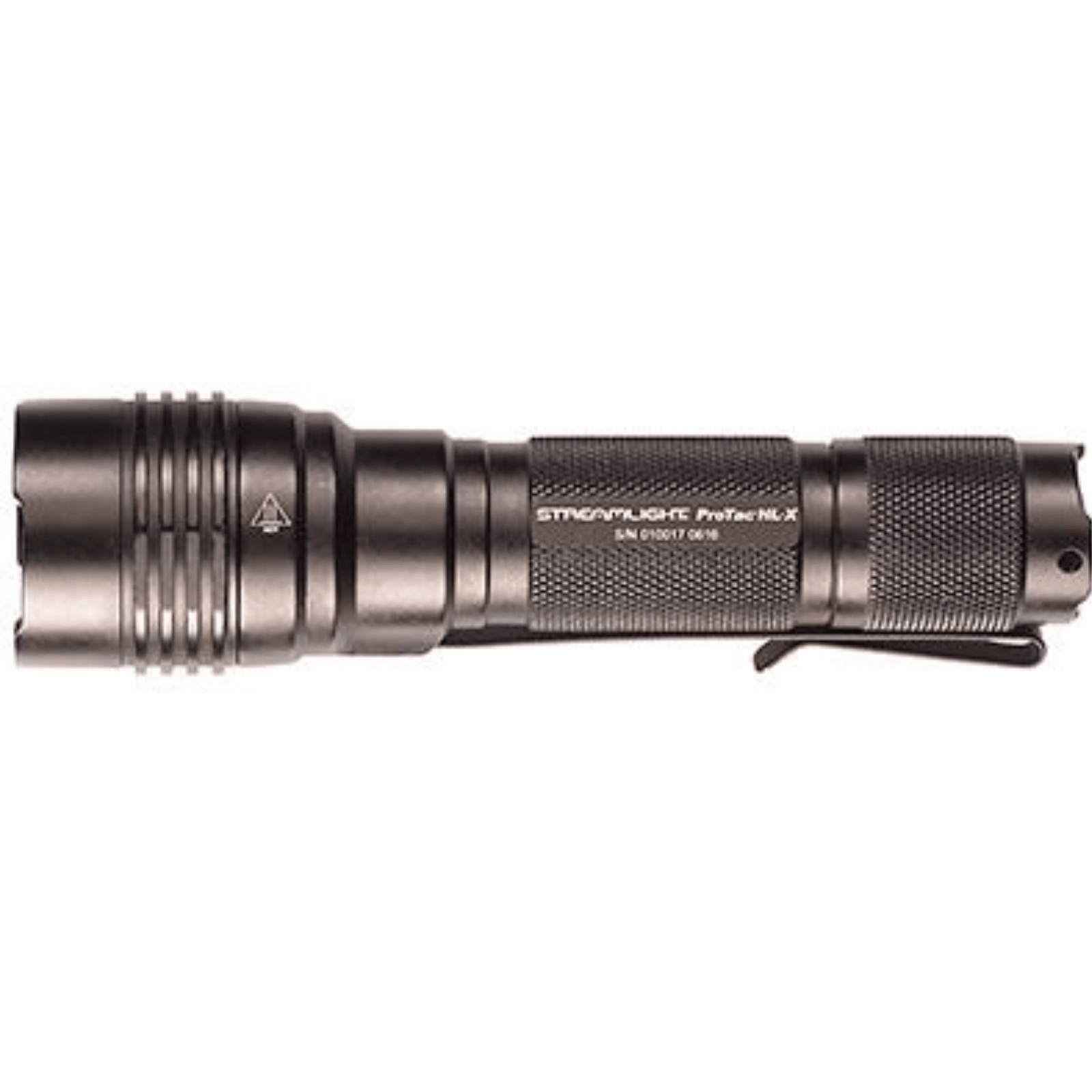 Black Streamlight ProTac HL-X USB flashlight with 1000 lumens, rechargeable battery, featuring a rugged design for durable use.