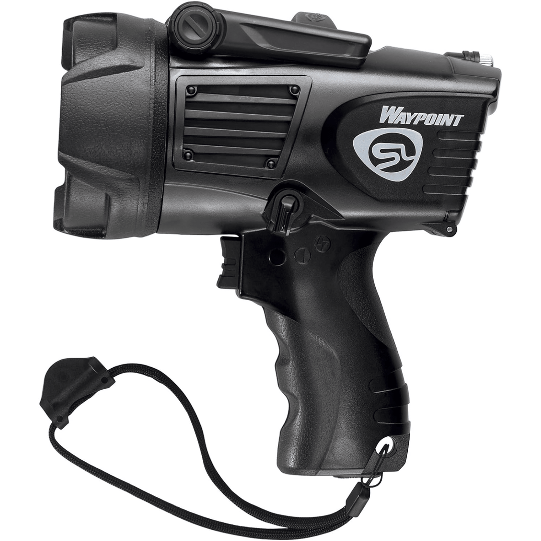 Black Streamlight Waypoint flashlight with high-performance beam, durable design, and long-range illumination from Chattanooga.