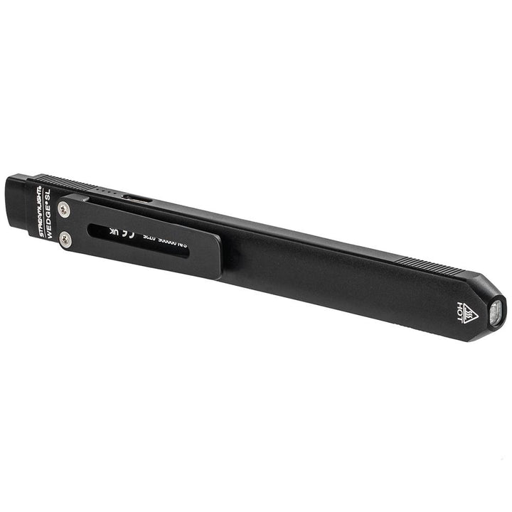 Chattanooga Streamlight Wedge SL 500 Lumen rechargeable black inspection flashlight, slim compact design with focused beam.