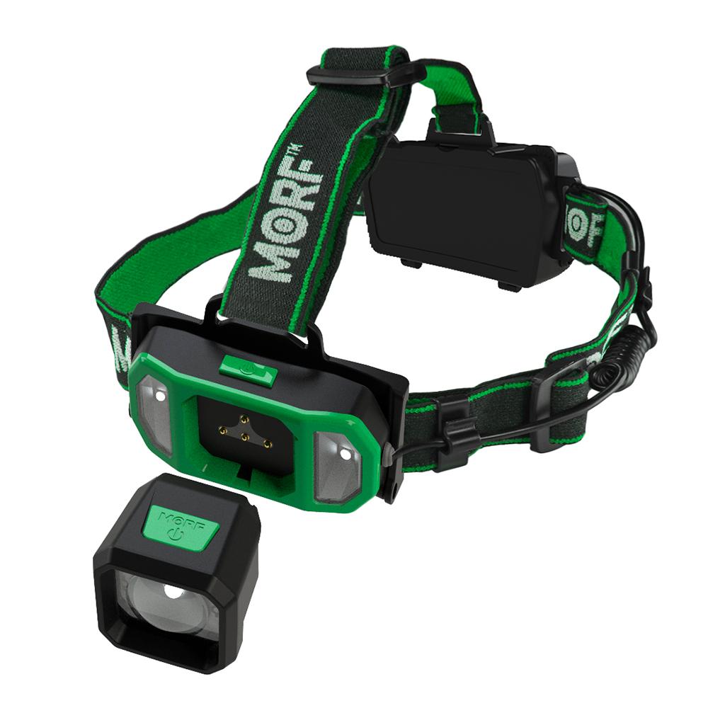PS Flashlight MORF R700 Rechargeable Headlamp 700 Lumens Green Versatile Light - POWER FIT SHOP — Powering Preparedness, Health & Home