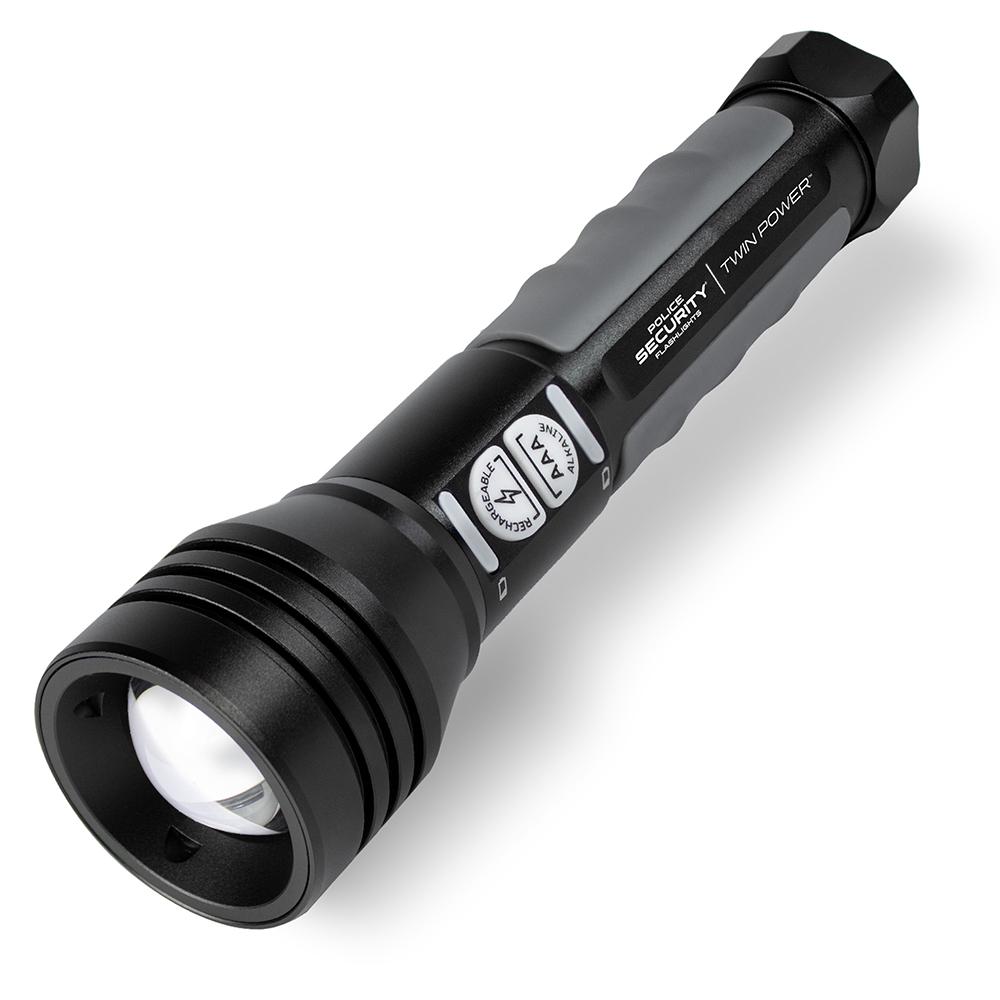 PS Flashlights Twin Power 600 Lumens Black Rechargeable Water Resistant Light - POWER FIT SHOP — Powering Preparedness, Health &amp; Home
