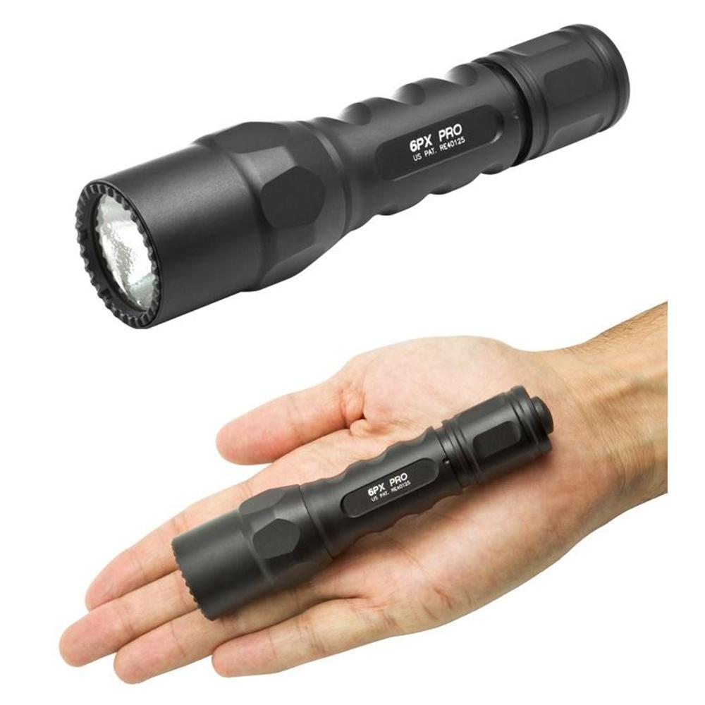 Chattanooga SF 6PX Pro dual output 320 lumen LED flashlight in black, compact and durable for outdoor or emergency use.