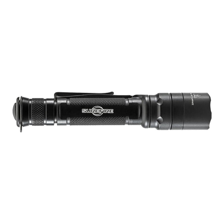 Black Chattanooga SF EDCL2 T dual-output LED flashlight with 1200 lumens, compact design, ideal for everyday carry.
