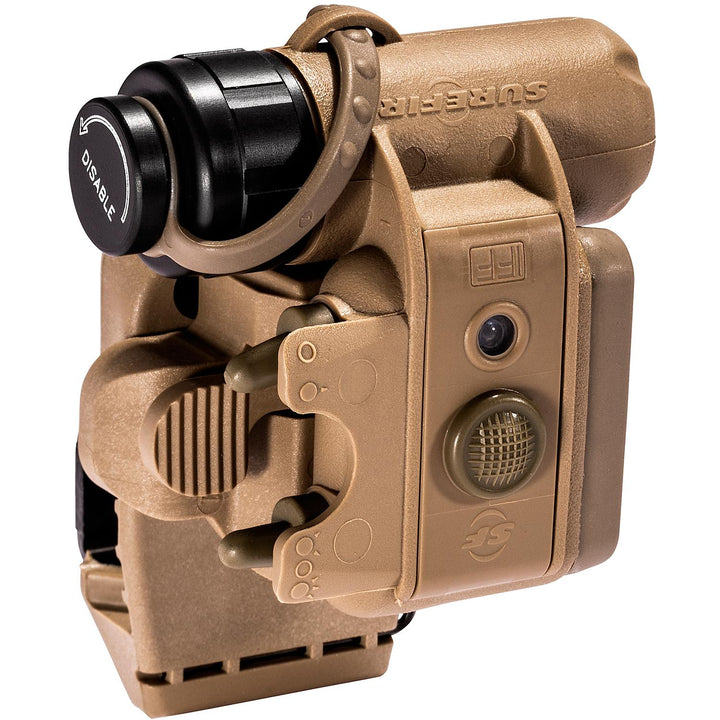 Chattanooga SF HL1 tan LED helmet light with multi-mode, hands-free illumination for outdoor and work safety.