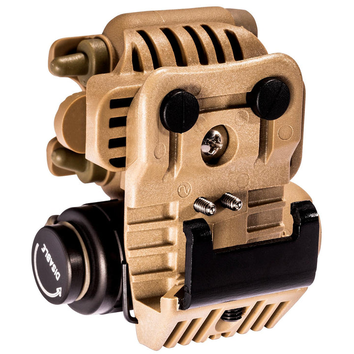 Chattanooga SF HL1 tan LED helmet light with multi-mode, hands-free illumination for outdoor and industrial use