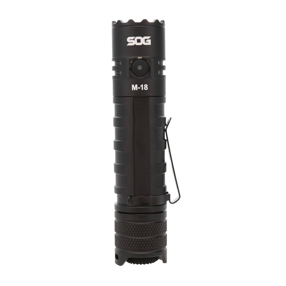 SOG Knives M18 Flashlight 1900 Lumens Rechargeable Outdoor Light Black - POWER FIT SHOP — Powering Preparedness, Health &amp; Home
