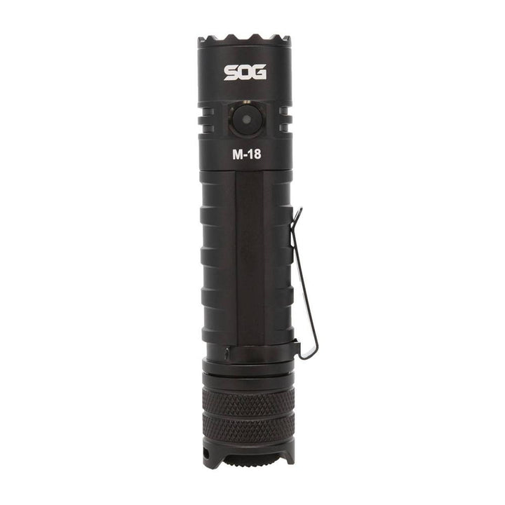 SOG Knives M18 Flashlight 1900 Lumens Rechargeable Outdoor Light Black - POWER FIT SHOP — Powering Preparedness, Health &amp; Home