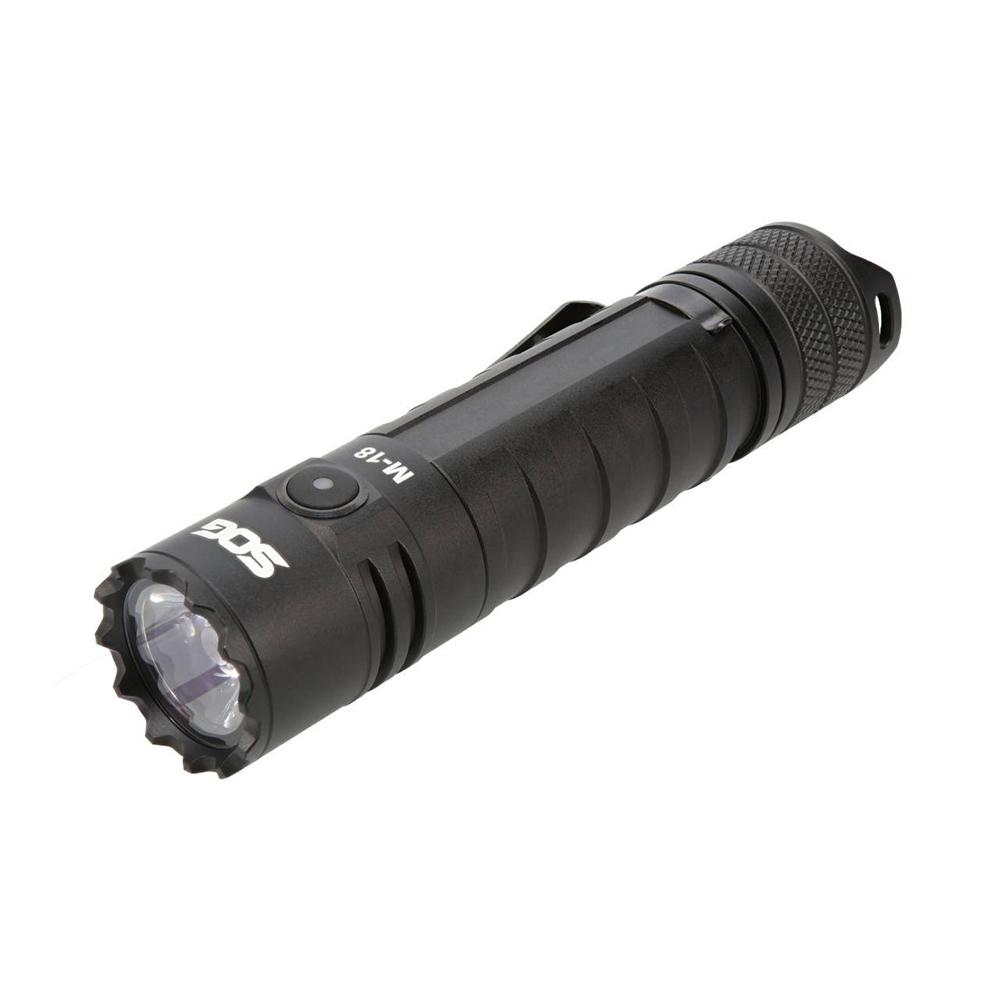 SOG Knives M18 Flashlight 1900 Lumens Rechargeable Outdoor Light Black - POWER FIT SHOP — Powering Preparedness, Health &amp; Home