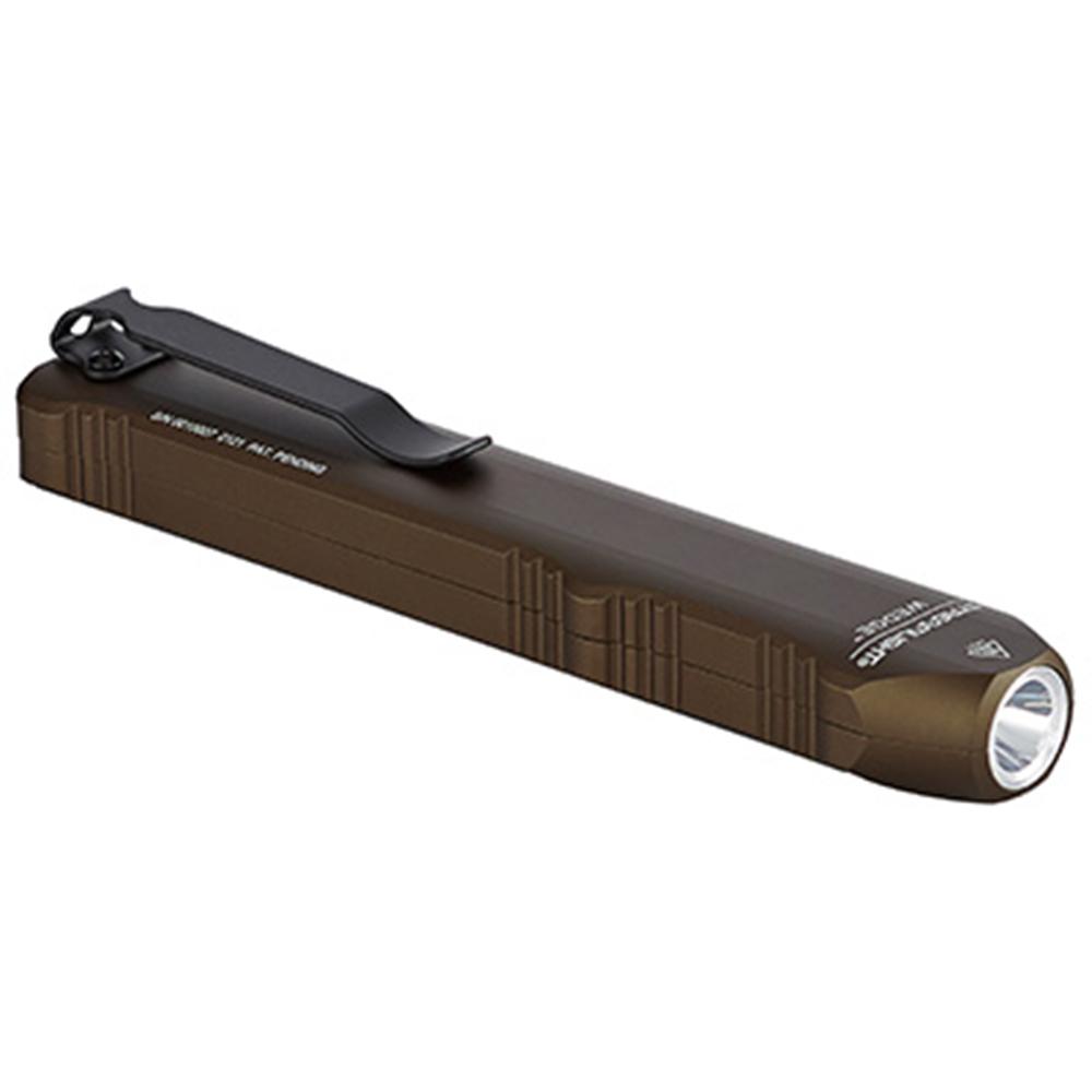 Orange Chattanooga Streamlight Wedge flashlight with USB-C cord and lanyard, compact and portable LED flashlight for outdoor use