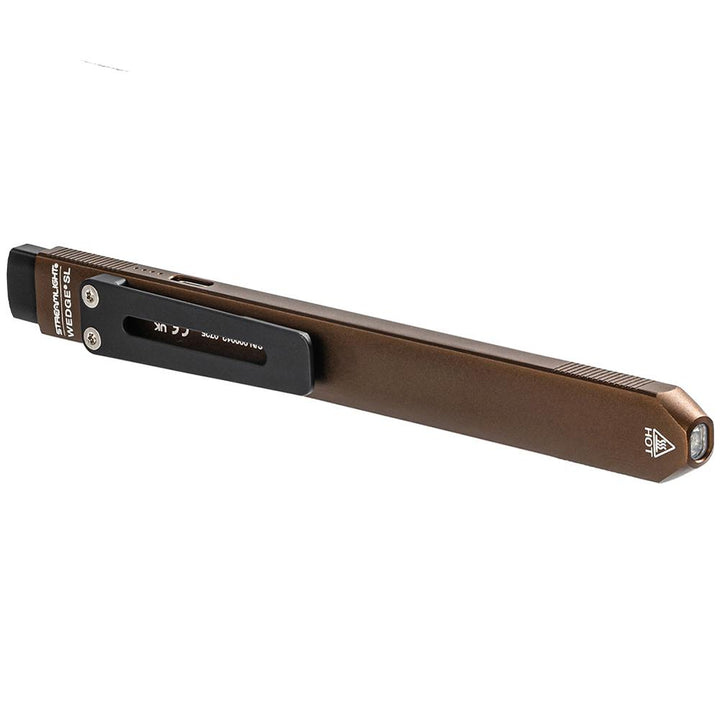 Chattanooga Streamlight Wedge SL inspection flashlight in coyote color, compact pocket carry high-performance LED flashlight.