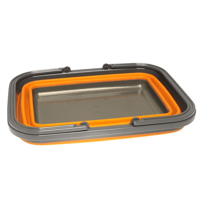 Orange Chattanooga FlexWare Sink 8.5L wash basin, lightweight flexible plastic with sturdy handles for outdoor or camping use.