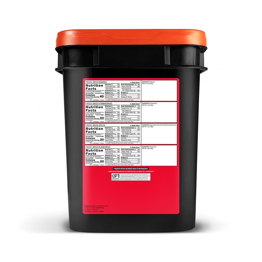 120 Serving Freeze Dried Fruit Bucket - POWER FIT SHOP — Powering Preparedness, Health &amp; Home
