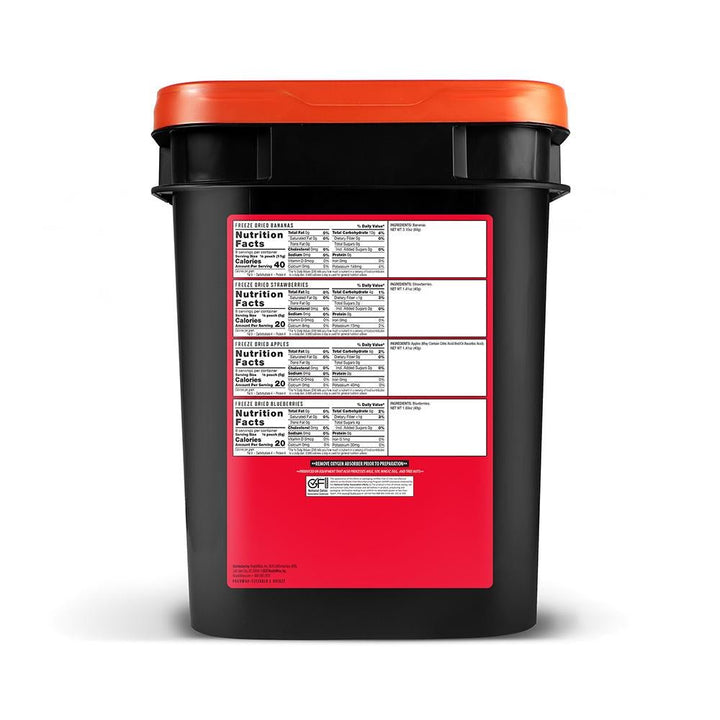 120 Serving Freeze Dried Fruit Bucket - POWER FIT SHOP — Powering Preparedness, Health &amp; Home