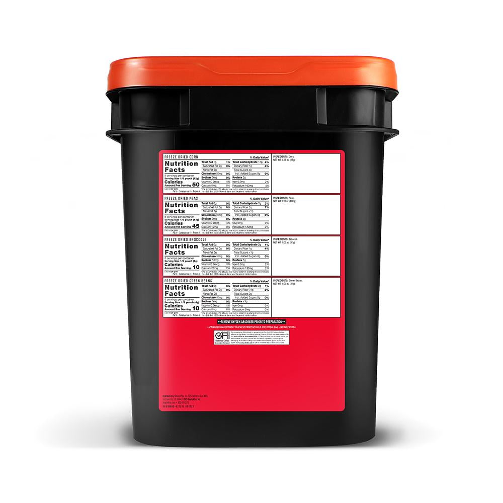 120 Serving Freeze Dried Vegetable and Gourmet Flavored Sauces