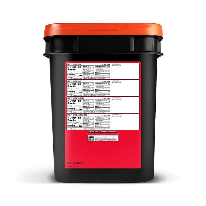 120 Serving Freeze Dried Vegetable and Gourmet Flavored Sauces