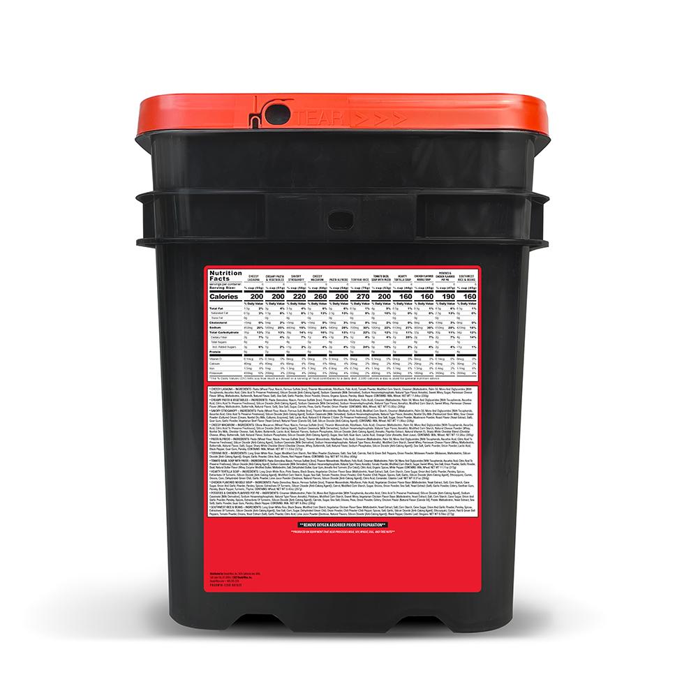60 Day 1 Person 120 Serving Entre Only Grab and Go Bucket - POWER FIT SHOP — Powering Preparedness, Health &amp; Home