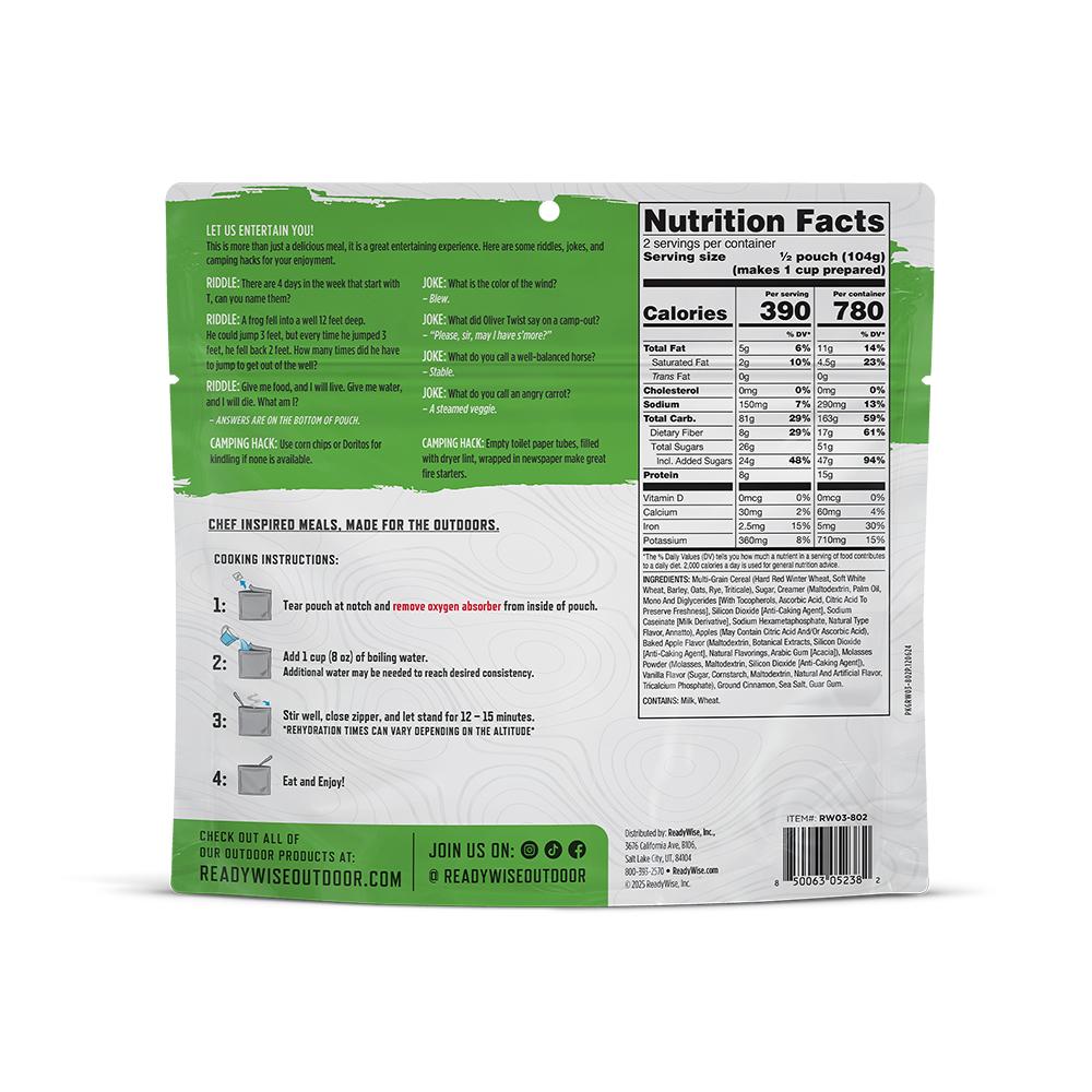 ReadyWise CP Apple Cinnamon Cereal Single Serve