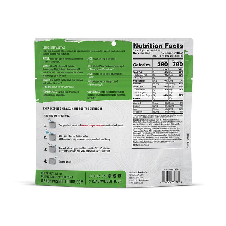 ReadyWise CP Apple Cinnamon Cereal Single Serve