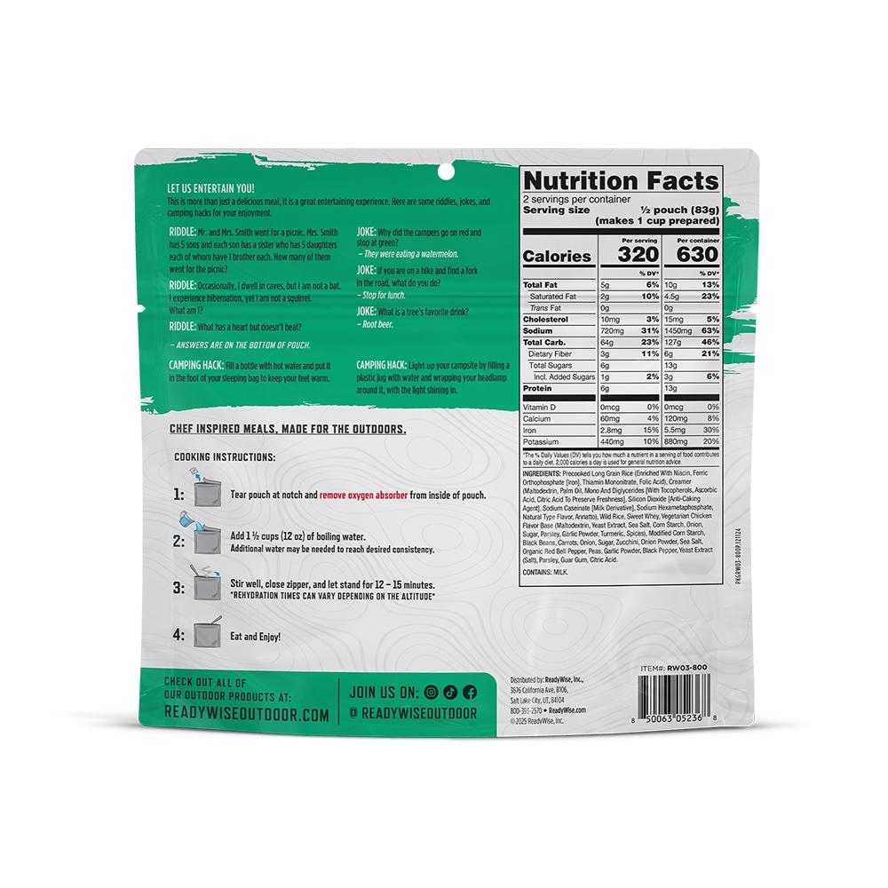 ReadyWise CP Wild Rice Risotto Single Serve