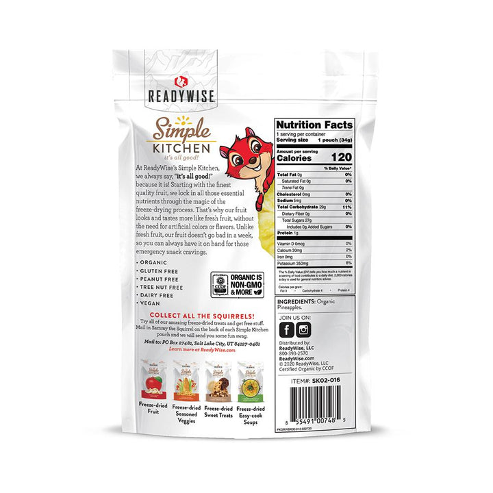 Readywise Organic FD Pineapple