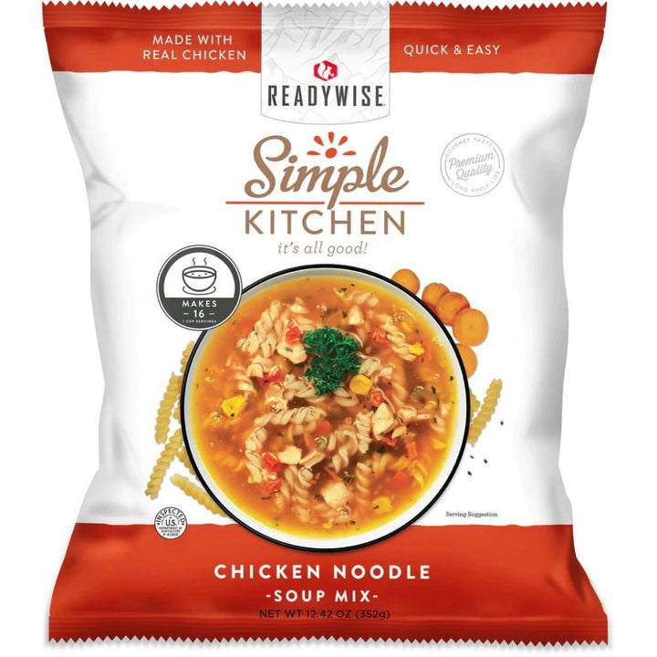 ReadyWise Chicken Noodle Soup Mix 16 Serving Pouch Simple Kitchen Meal Prep - POWER FIT SHOP — Powering Preparedness, Health &amp; Home