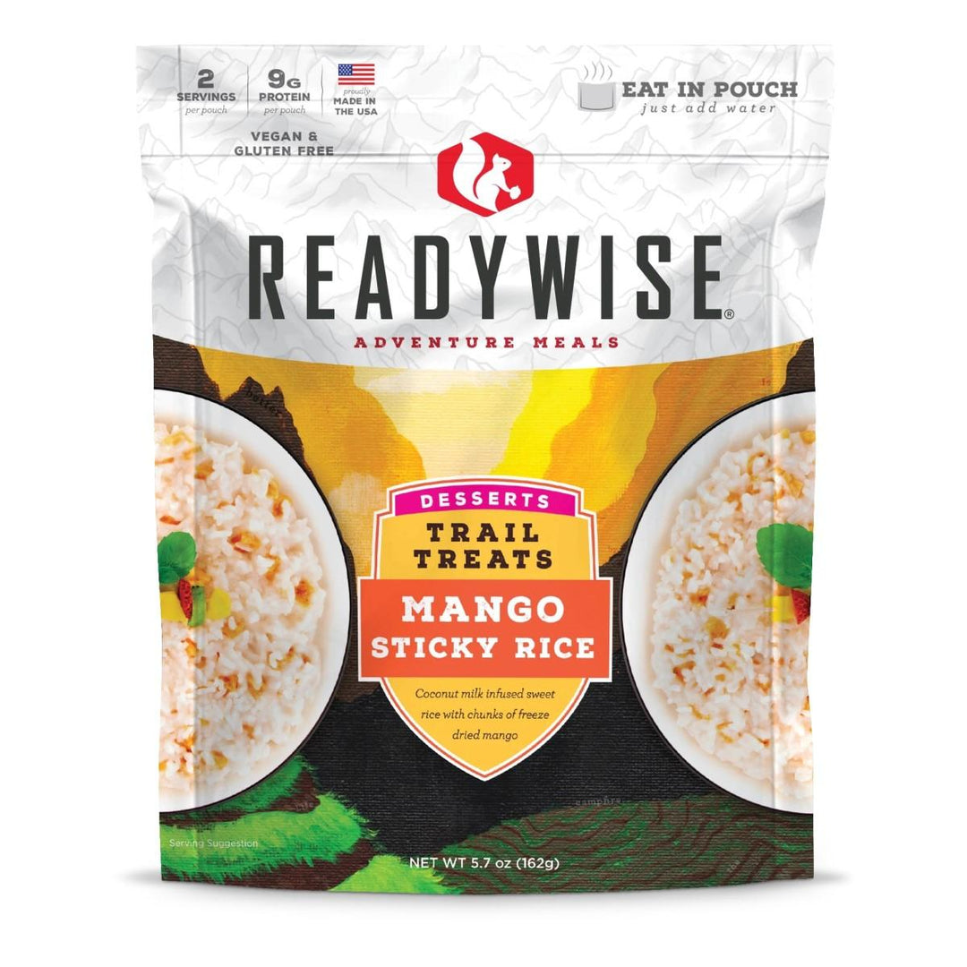ReadyWise Trail Treats Mango Sticky Rice 57 oz Meal Pouch Quick Prep Vegan - POWER FIT SHOP — Powering Preparedness, Health &amp; Home