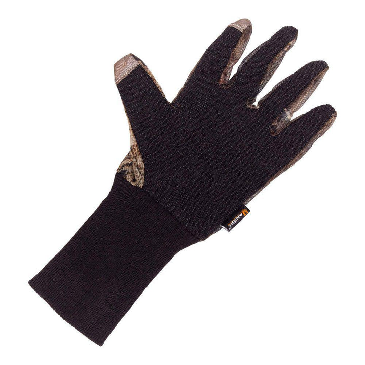 Chattanooga Allen Vanish Mesh Gloves in Mossy Oak Break Up Country, lightweight and breathable hunting gloves with mesh design.