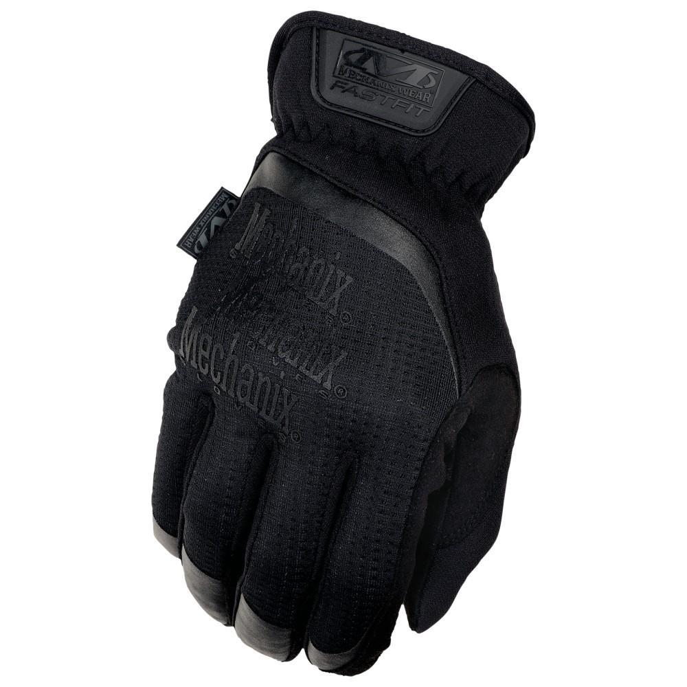 Chattanooga Mechanix Wear FastFit tactical gloves in black, XL size, showing durable fabric and snug fit for utility and comfort.
