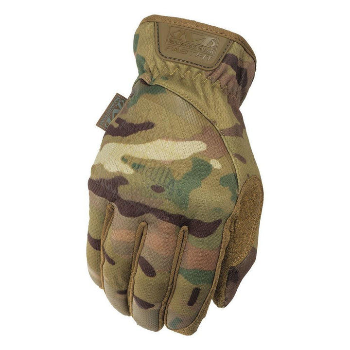 Mechanix Wear MultiCam FastFit work gloves by Chattanooga, durable comfort grip, XL size, designed for hands-on work.