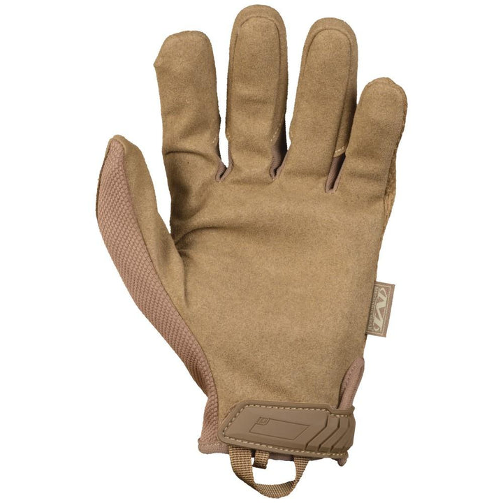 Chattanooga Mechanix Wear tactical gloves in coyote color, durable utility gloves for work and comfort.