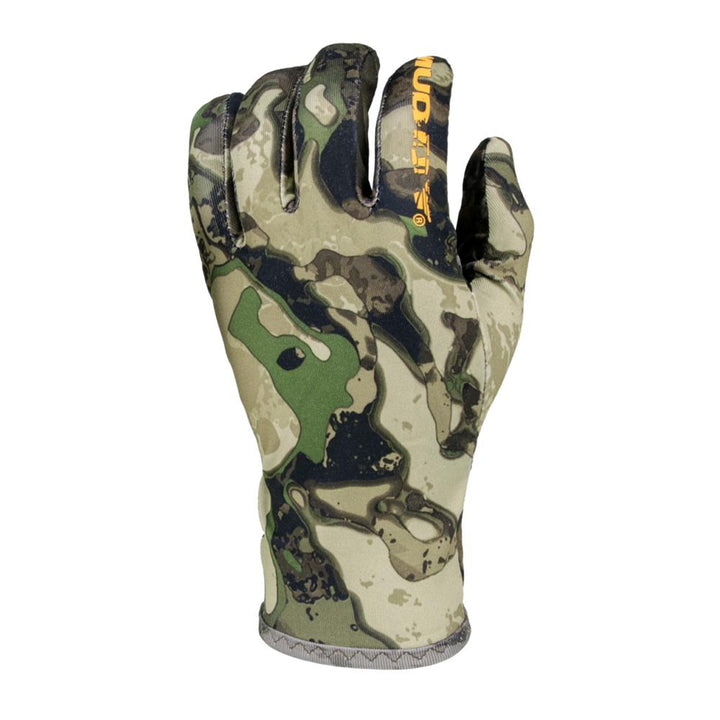Chattanooga Muddy lightweight fleece gloves in Veil Canyon Hybrid L size, warm outdoor handwear with soft fleece material.