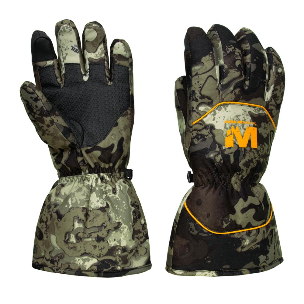 Chattanooga Muddy Outdoors waterproof insulated gloves in veil canyon grey, designed for warmth and durability.