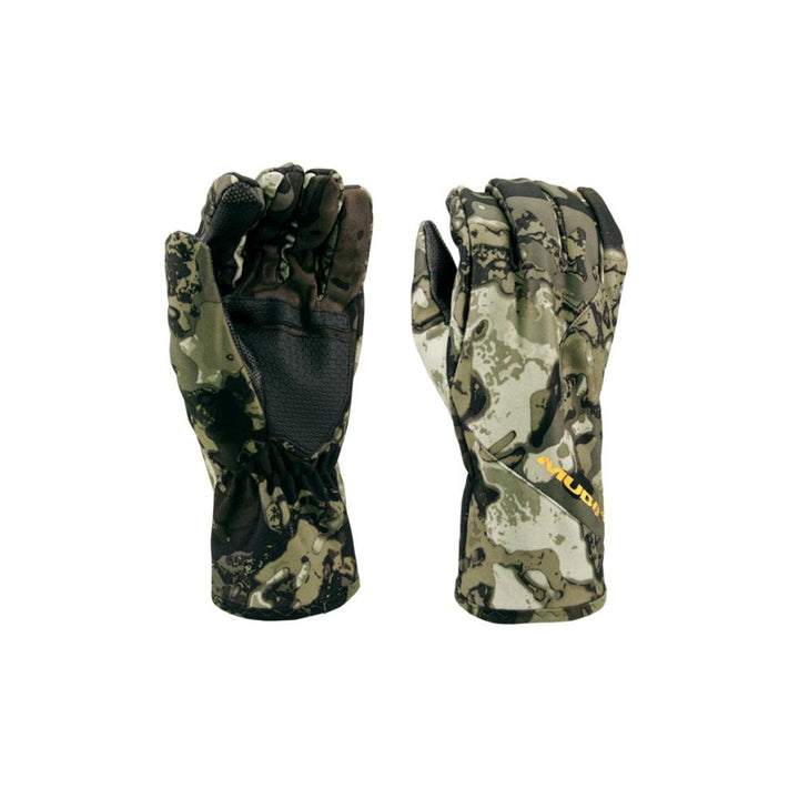Chattanooga Muddy Outdoors windproof glove veil in Canyon Grey, XL size, showing durable, warm, and comfortable outdoor glove design.