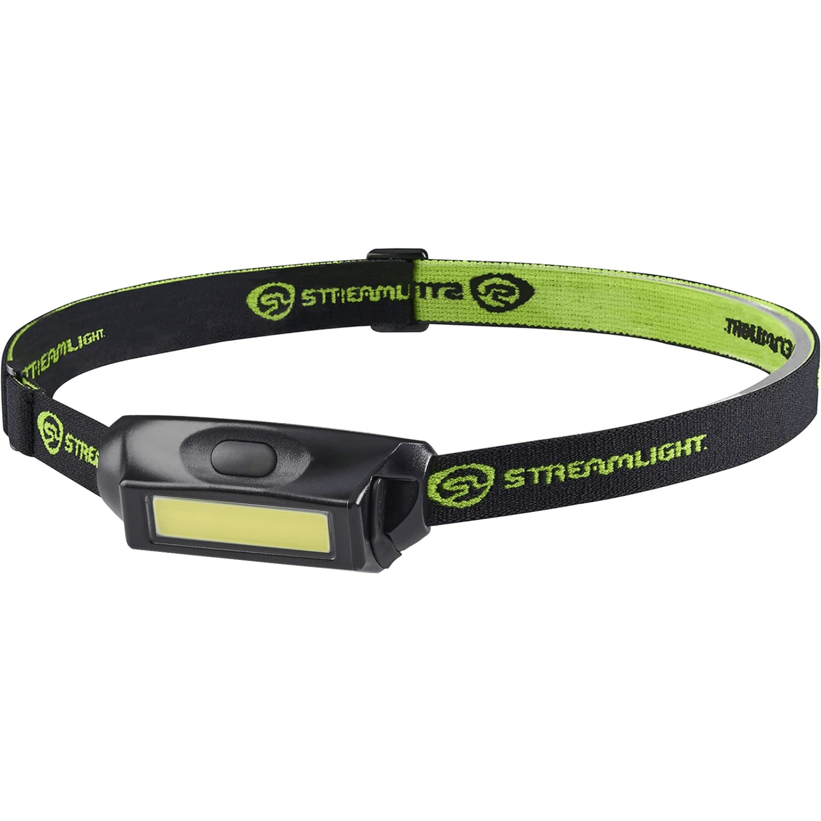Chattanooga Streamlight Bandit Pro USB headlamp with black elastic headstrap, compact and lightweight for hands-free lighting.