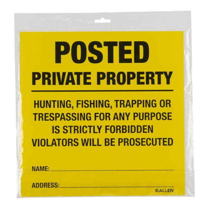 Allen Posted No Trespassing Yard Sign 12x12 Pack Of 12 Durable Outdoor Property - POWER FIT SHOP — Powering Preparedness, Health &amp; Home