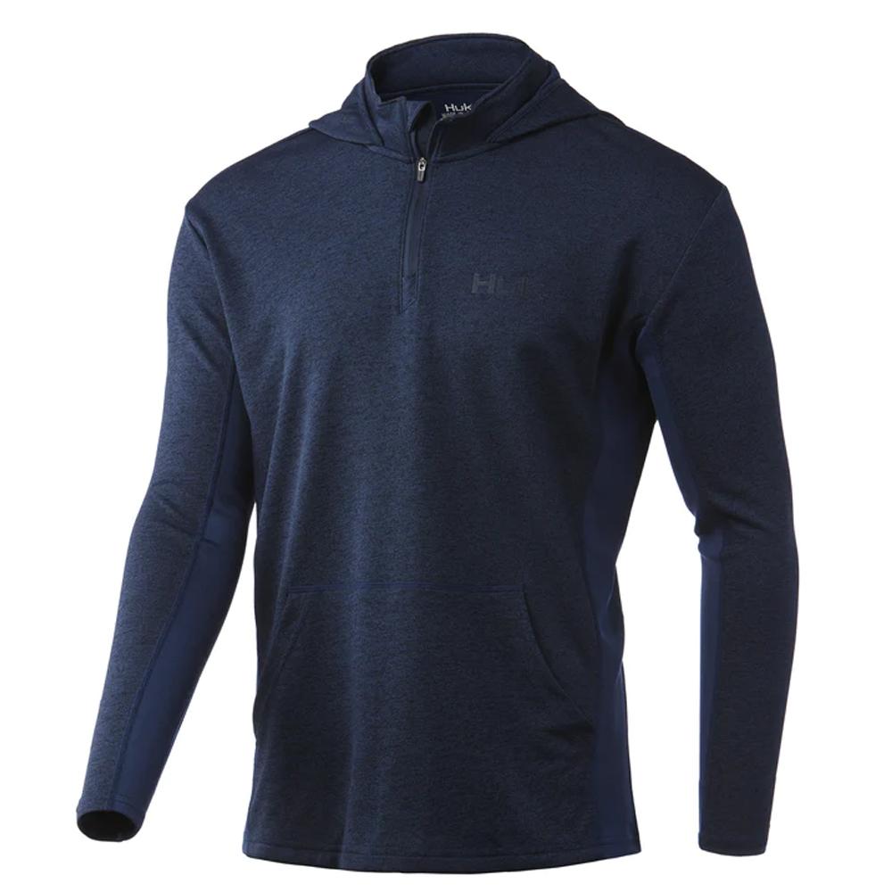 Huk Icon X Coldfront Hoodie Sargasso Sea Heather Small 100 Percent Polyester - POWER FIT SHOP — Powering Preparedness, Health & Home