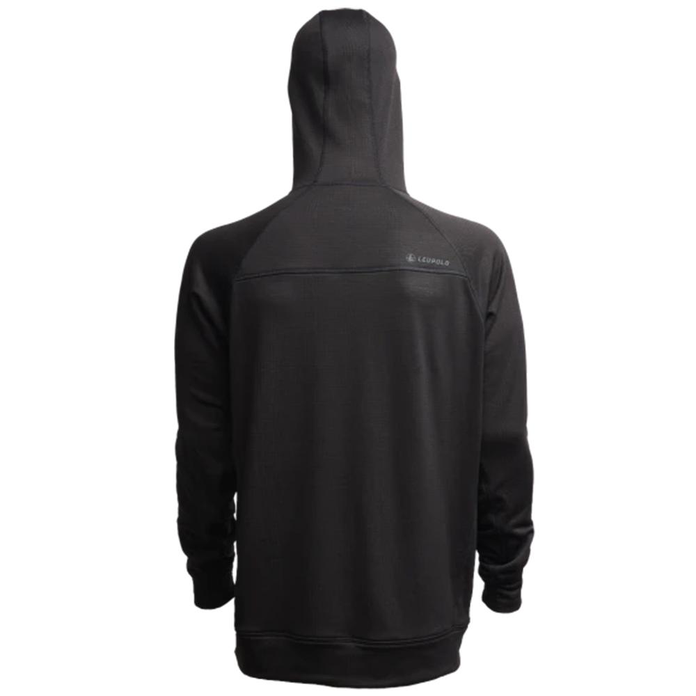 Chattanooga Leupold Velum Performance Hoodie in charcoal, medium size, made of breathable, warm outdoor wear fabric.