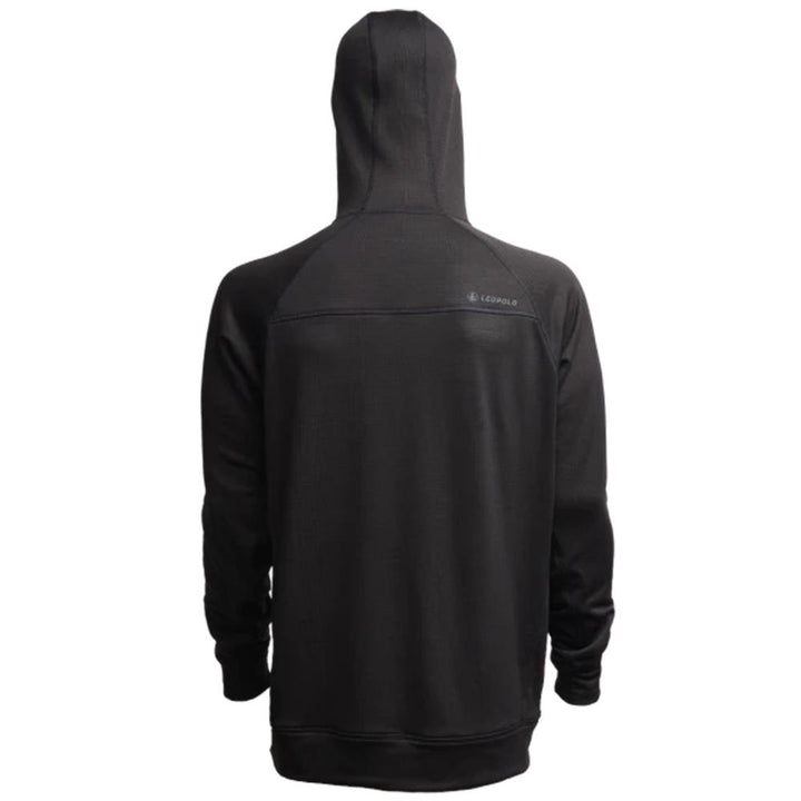 Chattanooga Leupold Velum Performance Hoodie in charcoal, medium size, made of breathable, warm outdoor wear fabric.