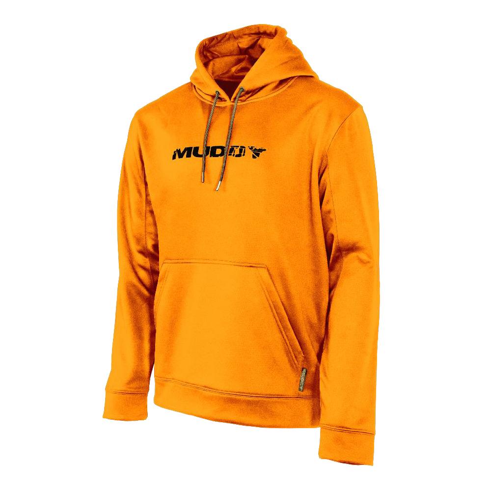 Chattanooga Muddy TRX Performance Hoodie in blaze orange, large size, soft fleece pullover with warm fit and sporty design.