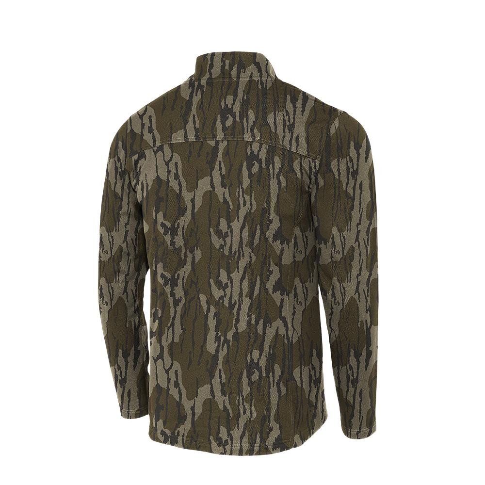 Chattanooga Muddy DV8 Quest Mossy Oak Bottomland midweight quarter zip sweatshirt in XL, featuring camouflage pattern and hoodie design.